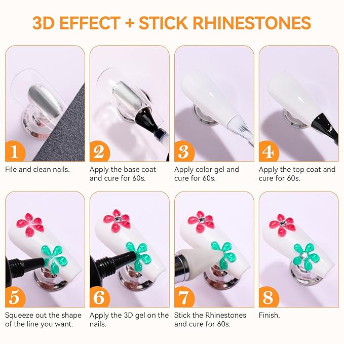 Makartt 3D Sculpting Gel for Nail Art Kit: 3D Nail Gel for Nail Art, 15ml No Wipe Polish for Molding Drawing, Embossed Gels for Nail DIY Manicure - Glistening Cheer & Tinsel Green (2PCS)