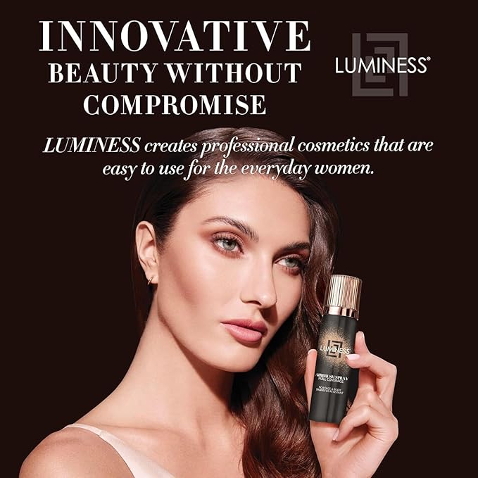 LUMINESS Airbrush Body Coverage - Tattoo Cover Up Makeup - Full Coverage Foundation for Face & Body - Water-Resistant, Long-Wear, Natural Radiant Finish, Medium Warm
