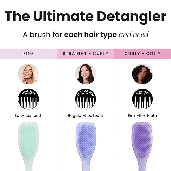 Tangle Teezer Ultimate Detangler Brush for Wet & Dry Hair, Eliminates Knots & Reduces Breakage for All Hair Types, Sweet Lavender