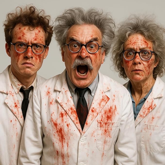 Halloween Makeup Kit - Dark Fake Blood Spray + 4 Sheet Temporary Scars Wounds Tattoos , Realistic Dark Blood Splatter Non-Toxic Washable for Zombie, Clown, Vampire Cosplay, Costume, Stage, SFX Make Up