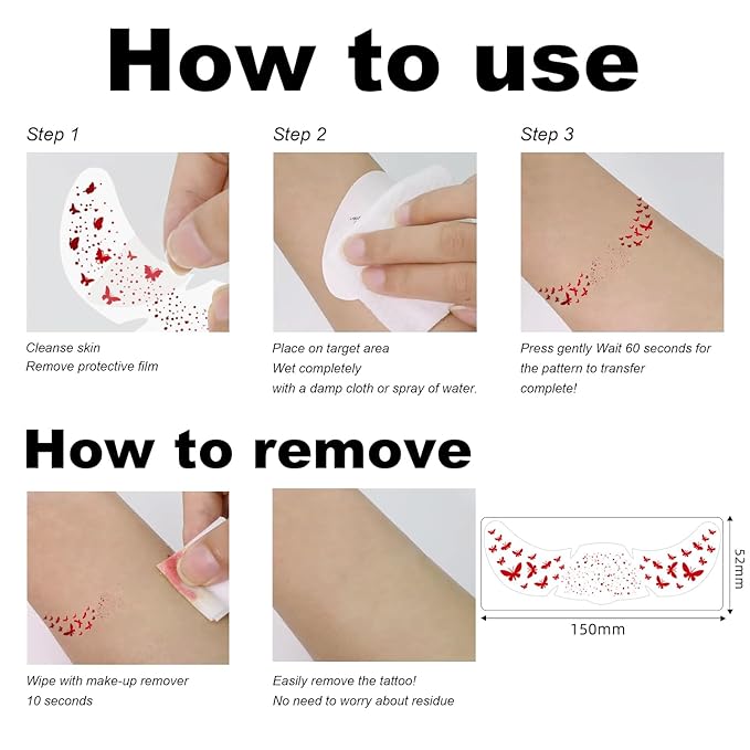 10PCS Halloween Glitter Freckles Face Tattoo, Sparkle Freckles for Women and Kids, Cute Star Waterproof Gold Temporary Face Tattoos Glitter Glow Up Patches (10PCS Red)