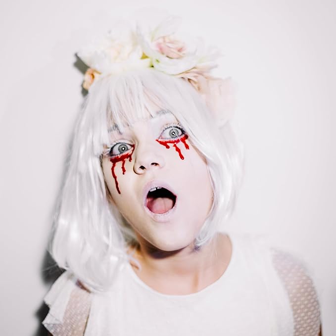 Spooktacular Creations Halloween Makeup Face Body Paint Waterproof Foundation Cream Cake Tub, Halloween Party Cosplay Clown Sfx Costume and Dress Up Makeup for Adult(1 Oz, White)