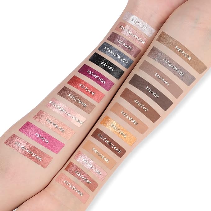 FOCALLURE Shimmer and Matte Cream Eyeshadow Stick,Smooth Brilliant Eye Brightener Pencil for Women,Long Lasting Waterproof Eye Shadow and Liners Makeup,COPPER