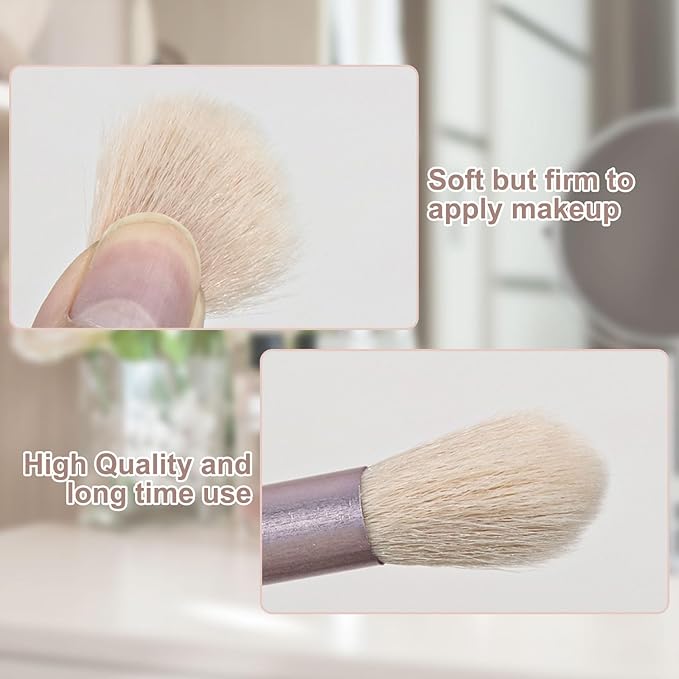 15 Sets Travel Size Makeup Brushes Set Mini Face Make up Brushes Brushes Bag for Makeup Party Favors Wedding Bridal Shower Favors Bridesmaid Gift Bachelorette Party Gift (lvory Beige, 15pc)