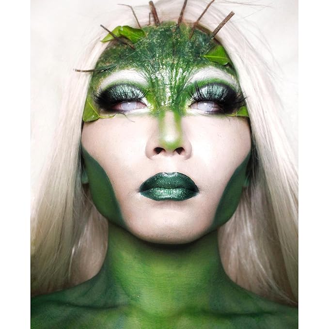 Mysense Green Face Body Paint,St Patricks Day Face Paint,Water Based Washable Cream Body Paint for Adults and Children Halloween SFX Cosplay Witch Gamora Hulk Costume Makeup,0.6oz