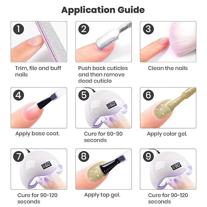 RARJSM Glitter Gel Nail Polish Platinum Gold Metallic Light Gold Iridescent Rainbow Shimmer Flakes Gel Polish Sparkly Chunky Pigments Soak off Led UV Curing Required for Home Salon Manicure Christmas