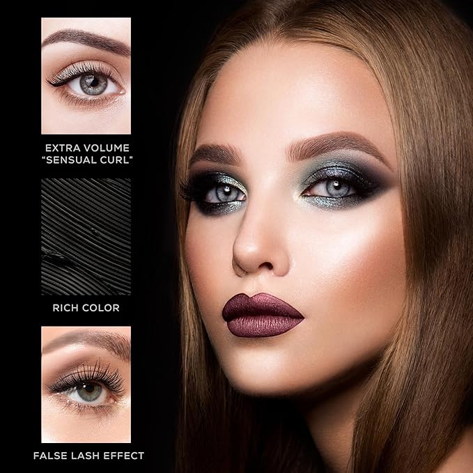 Radiant Professional Lengthening Mascara with silicone brush – Smudge-Proof Curl Mascara Volume and Length for Sensitive Eyes, Cruelty Free, Ideal for Mature & Young Women, 0.43 oz (03 Blue)