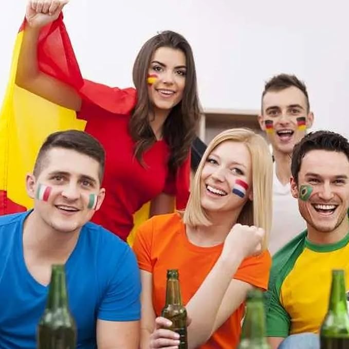 Face Body Paint Stick (BLACK+WHITE +RED),Water Resistant Sports Body Makeup Athletes Softball,Professional Halloween Face Makeup Kit ,for Halloween costume, Zombie Clown Vampire