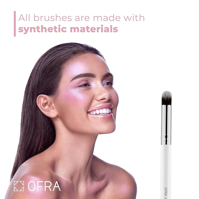 OFRA Makeup Blending Brush #25 - Flat Blending Brush for Eyeshadow, Concealer, and Softening Eyeliner - Eye Makeup Smudge Brush