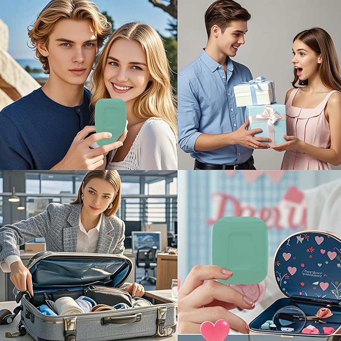 S'bagno LED Makeup Mirror with 1X/5X Magnification, Dimmable Light, Rotation for Beauty, Makeup, Skincare & Grooming, Blue