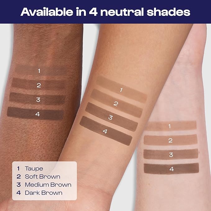 ALLEYOOP Swift Eyebrow All-In-1 Brow Definer with Built-In Sharpener & Spoolie Brush, Water & Smudge Resistant and Eyebrow Pencil for Women, Natural Matte Finish, Vegan, Cruelty-Free (Taupe)