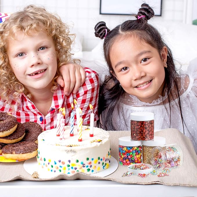 SATINIOR 36 Pieces 1.5 oz Plastic Jars with Lids Wide Mouth Airtight Reusable Container Acrylic Cosmetic Small Jars for Lotions Ointments Travel Toiletries Creams Make up Storage(White)