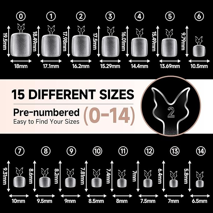 UNA GELLA Toe Nail Tips Full Cover, 216 Pcs Square Round Toe Nail Press Ons Clear Pre-Shape Gel Toe Nail Tips Double Matte Acrylic Fake Toenails Extensions DIY Home Nail Salon for Women, 15 Sizes