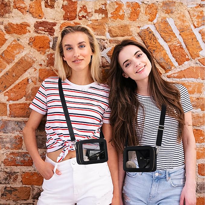 Small Clear Travel Makeup Bag Toiletry Bag Cosmetic Bag Set with Zipper for Women,Waterproof Transparent Makeup Pouch Travel Bag Organizer Case for Toiletries and Car Organization