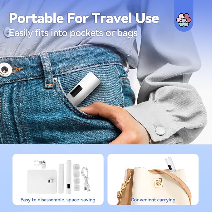 SAVILAND White 9W LED Nail Light for Gel Nails: Handheld LCD Display Screen Flash Cure Lamps with Stand for Gel Nail 8s Quick Drying Cordless Handsfree U V Light for Nails Home Manicure Nail Dryer