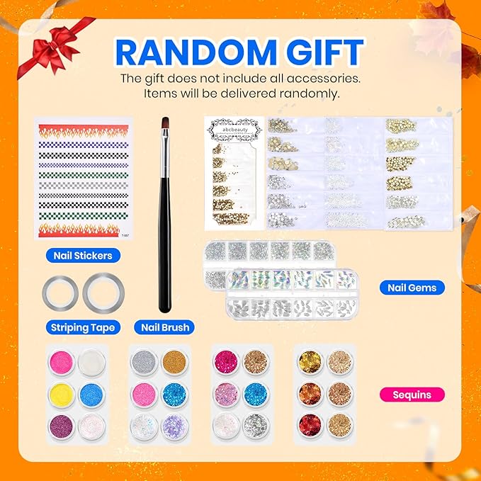 Beetles Gel Nail Polish Kit with U V Light - 53 Pcs Emotional Spectrum Pro 32 Colors Gel Nail Kit with Base &Matte &Glossy Top Coat and Tools Decoration Manicure Set Soak Off Gifts for Women Girls