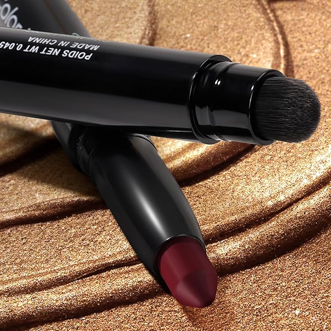 Longwear Cream Eye Shadow Sticks(70 Red Rose Matte),Smudge-Proof, Waterproof Eyeshadow,Silky Formula Glitter With Makeup Brush,Red Eyeshadow Stick