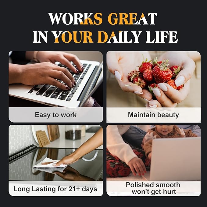 UNA GELLA Almond False Nails, 504pcs Soft Gel Tips, Clear, Medium, 12 Sizes, for Nail/Dip/Poly Extensions, Press On Nails