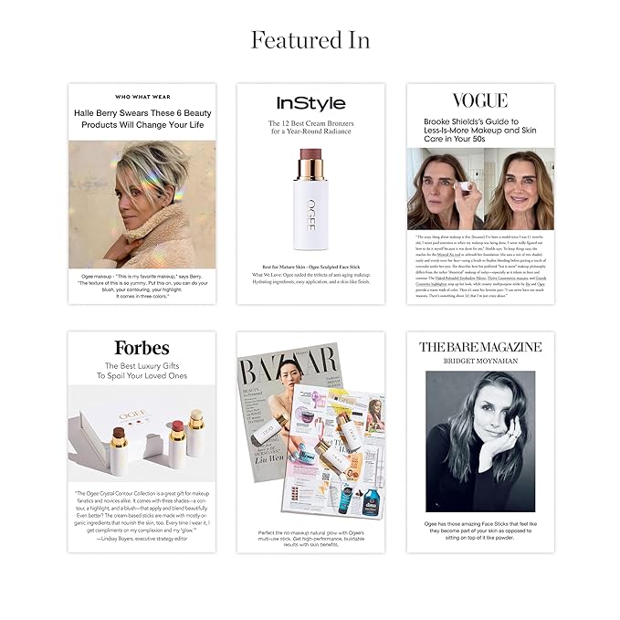 Ogee Sculpted Face Stick - Citrine (CITRINE - RADIANT GOLD SHIMMER) Certified Organic Bronzer Stick & Highlighter Makeup - Multi-Use Bronzer Stick for Face