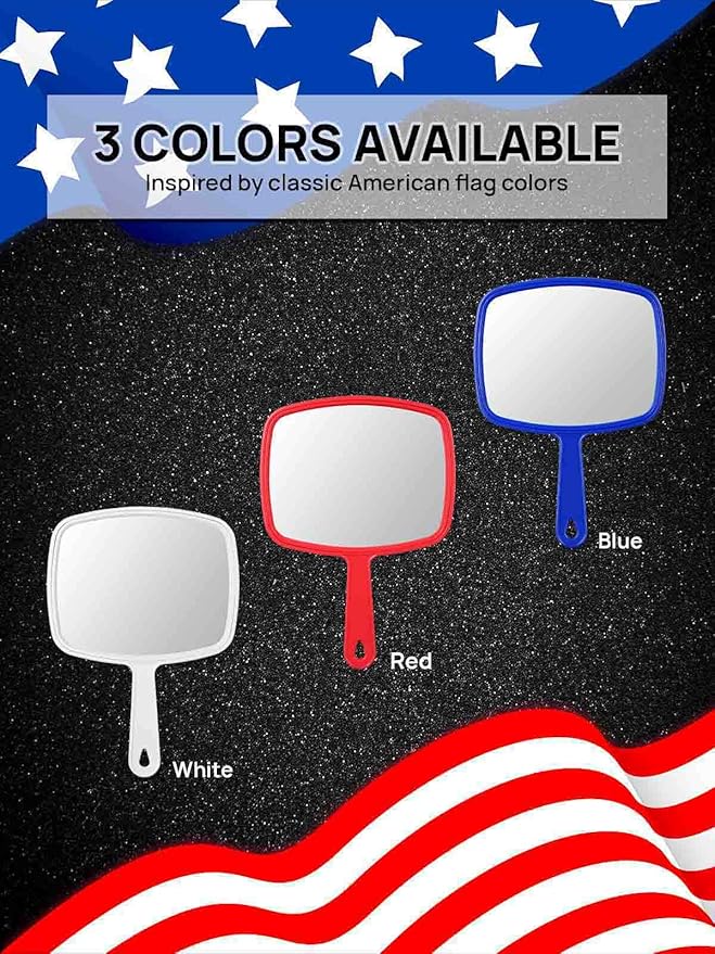 OMIRO Hand Mirror, Handheld Mirror with Handle, American White