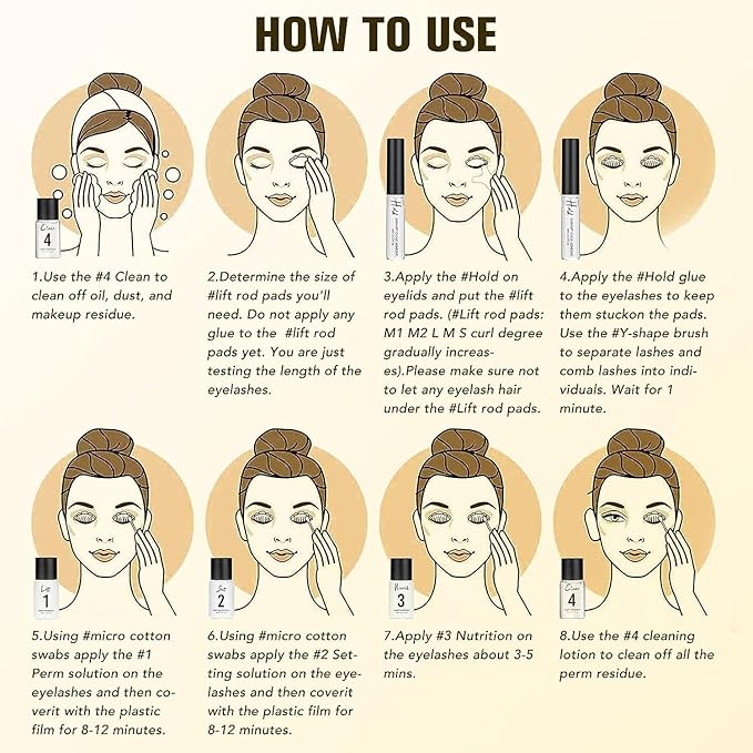 Lash Lift Kit & Brow Lamination Kit Professional Eyelash Perm Kit Semi-Permanent Lash Curling Perming With Detail Instruction Easy For Beginner Achieve Salon-Quality Lash Lift At Home