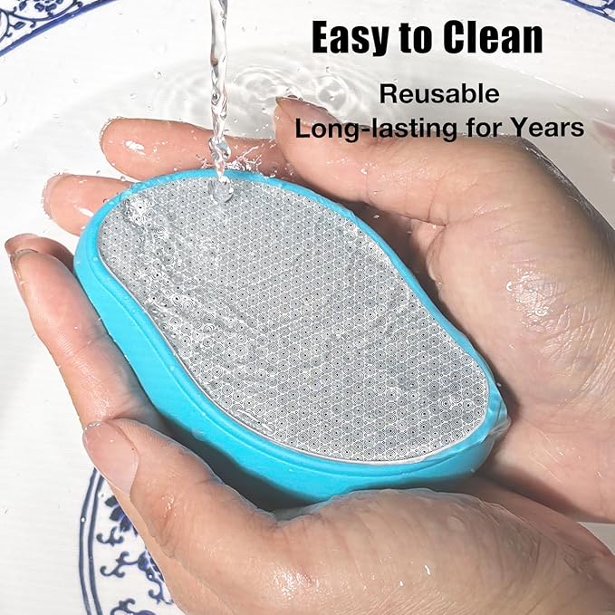 Premium Crystal Hair Eraser,Painless Exfoliation Hair Removal Epilator,Nano Glass Hair Remover for Women,Natural Gentle and Efficient Shaver Trimmer on Leg Arm(Ocean Blue)