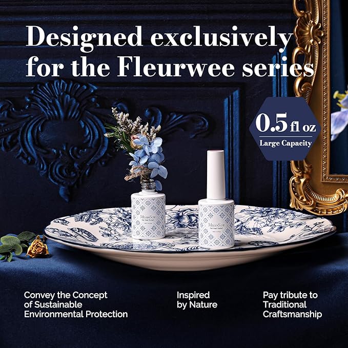 MelodySusie Fleurwee Plant Based Gel Nail Polish, Hema Free Purple Brown Nail Polish, Soak Off UV LED Gel Polish Gift for Women 21 Non Toxic Long Lasting Nail Art Manicure Salon DIY at Home P30