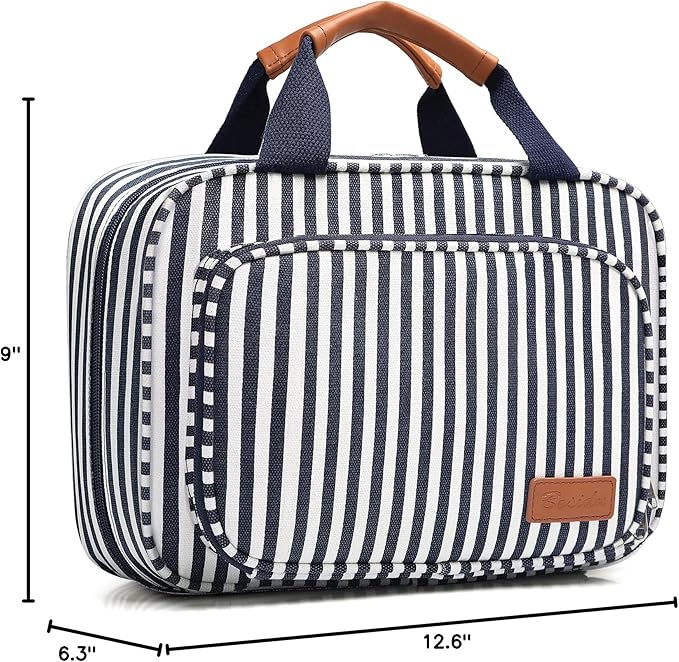 Hanging Travel Toiletry Bag,Large Capacity Cosmetic Travel Toiletry Organizer for Women with 4 Compartments & 1 Sturdy Hook,Perfect for Travel/Daily Use/Christmas