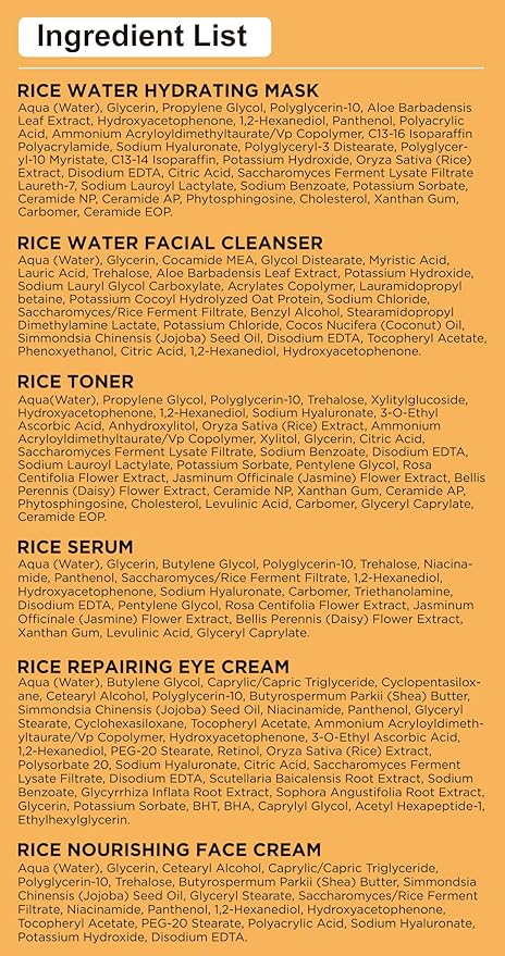 Skin Care Set,Women Teen Glass Skincare w/Korean Rice Extract,Hydrate Glow Repair Anti-Aging Facial Routine Kit Gift Set for Women Mom Wife Teenager Girl Trendy Stuff Christmas Gifts Stocking Stuffers