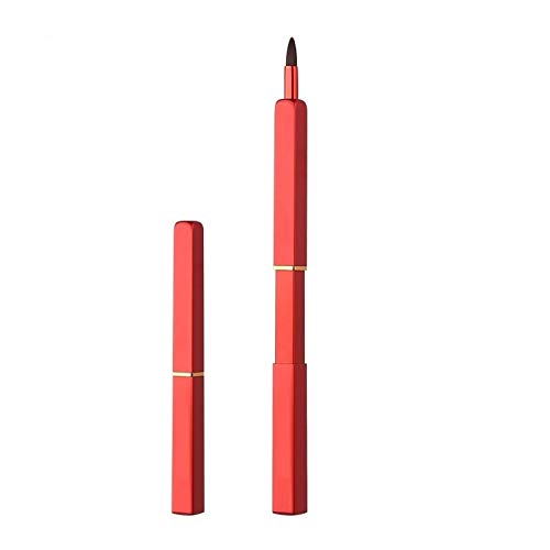 Exquisite Professional Lip Brush Applicators-Retractable Lipstick Brushes- Lipstick Gloss Makeup Brush Tool For Women and Girls (Red)