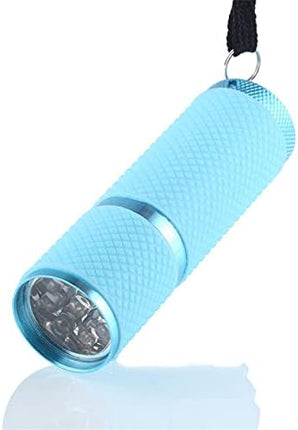 Meitawilltion Handheld UV Light for Gel Nails,9 LED Small Glow Nail Lamp,Mini U V Nail Dryer,Portable Flashlight for Nail Art Decoration DIY at Home-Blue