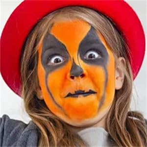 Go Ho Orange Face Paint,Waterproof Oil Based Eye Black Stick,Orange Face Body Paint for Starfire Festivals Halloween Cosplay SFX Pumpkin Makeup