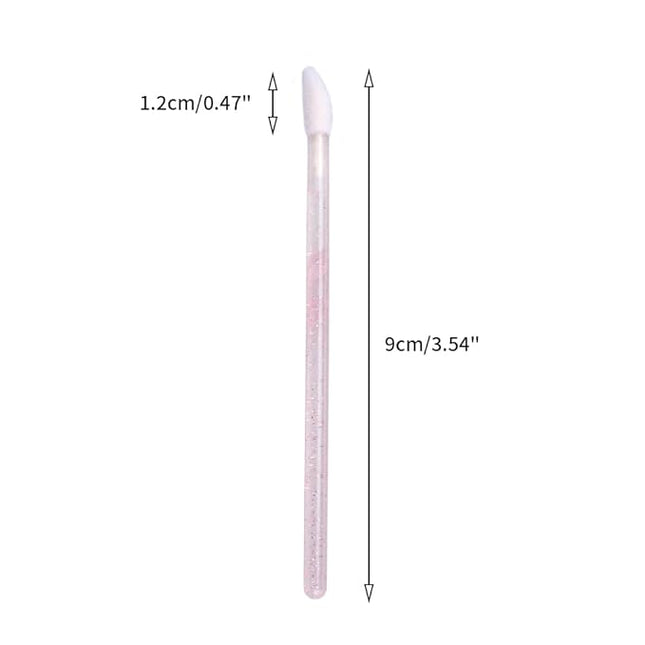 G2PLUS 300PCS Lip Brushes, Crystal Disposable Lip Brushes, Glitter Lip Gloss Applicators, Lipstick Gloss Wands Applicator Makeup Tool Kits for Lipstick and Lip Gloss (Pink)