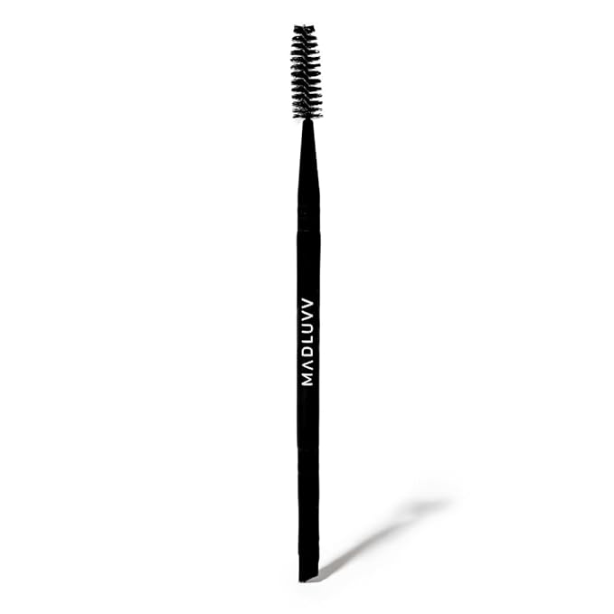 MADLUVV Brow Stamp Kit with Brow Stencils – Easy Eyebrow Shaper for Natural-Looking Brows – Popular Eyebrow Stencil Kit Used by Professionals – 9 Shapes, Spoolie, Travel Bag & Stamp (Brunette)