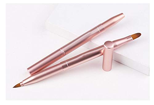 Exquisite Professional Lip Brush Applicators-Retractable Lipstick Brushes- Lipstick Gloss Makeup Brush Tool For Women and Girls (Two-Head)