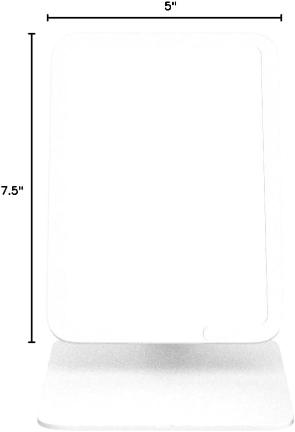 Fancii Rechargeable Travel Makeup Mirror with Bright LED Lights and 3 Color Modes - Ultra Thin, Portable and Lightweight, Touch Dimming, Compact Folding Mirror, Lighted Vanity Mirror, Nora Mini