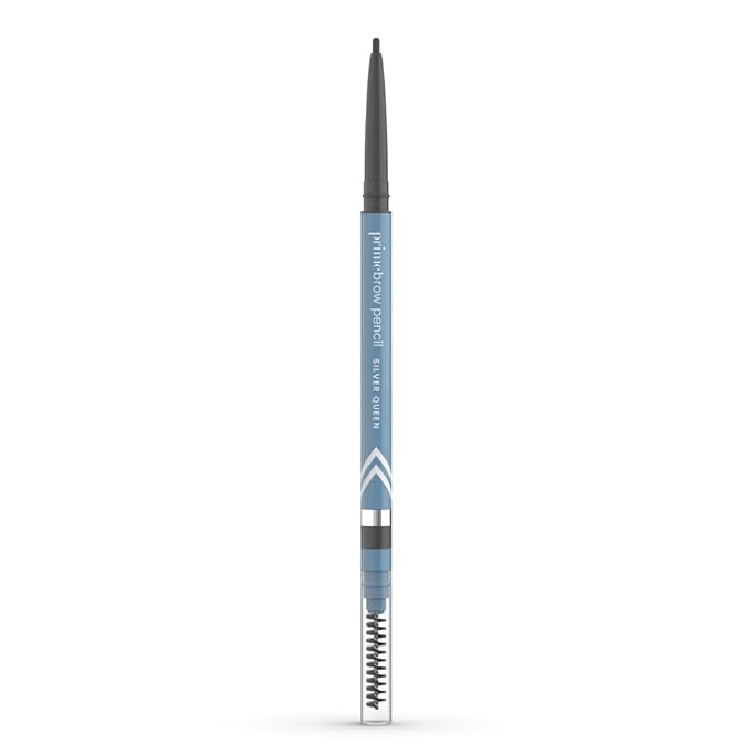 PrimeBrow Pencil for Mature Women – Ultra-Precise Tip for Natural, Hair-Like Strokes – Smudge-Proof & Long-Lasting Wear – Great for Thinning, Sparse, or Graying Brows (Silver Queen)