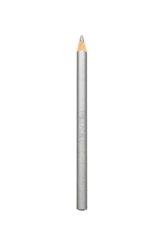 Palladio Glitter Eyeliner Pencil, Longlasting Creamy Cosmetic, Shimmer Eye Liner, Buttery Smooth Tip, Professional Makeup Glittery Pencil, Sharpenable, Silver Sparkle