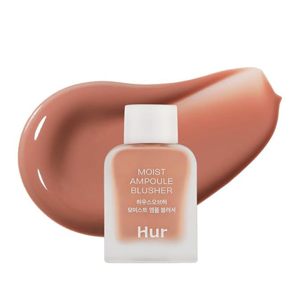 House of Hur Moist Ampoule Blusher with 50% Moisture Essence | Hydrating & Long-Lasting Blush | 0.33 fl. oz. (9 Shades) - Nude Beige