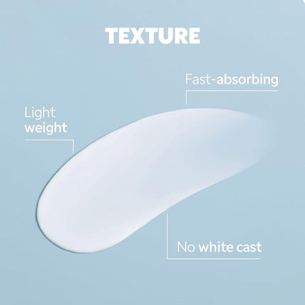 TIRTIR Hydro UV Shield Sunscreen | SPF 50+ Broad Spectrum UVA UVB Korean No White Cast Face Sunblock, 1.69 Fl Oz