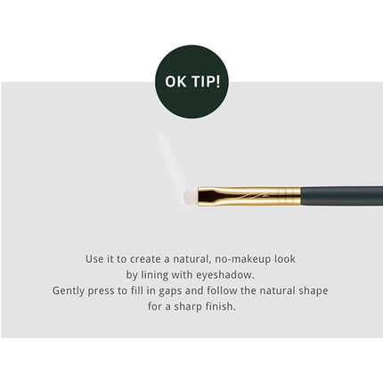SOO ADOR okhee Eyeline Smudge Brush NUN06 – Professional Korean Eye Makeup Brush, Flat Precision Smudge Brush for Soft Eyeliner, Eyeshadow Blending & Natural Eye Definition