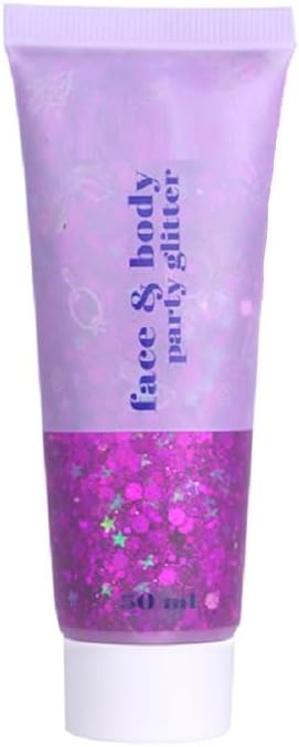 Rose Body Glitter,Sparkling Neon Outfit Party Holographic Sequins Paint Body Glitter Gel Makeup.(04# Rose)