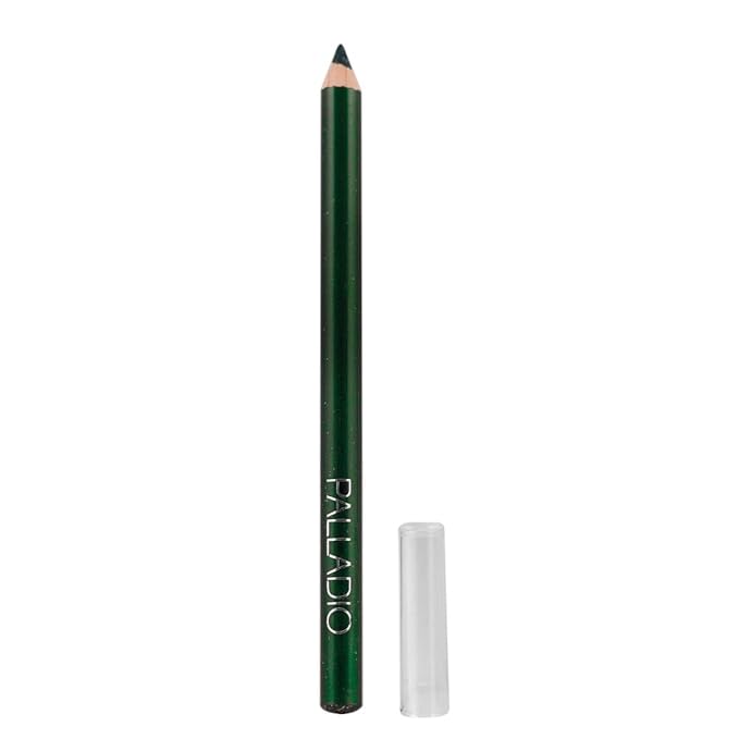 Palladio Glitter Eyeliner Pencil Longlasting Creamy Cosmetic Pencil Shimmer Eye Liner Buttery Smooth Tip Professional Makeup Glittery Pencil Sharpenable, Emerald Sparkle, 1 Count (GP05)