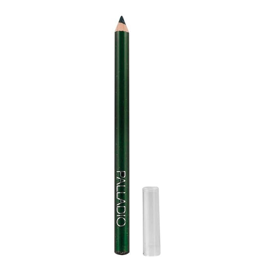 Palladio Glitter Eyeliner Pencil Longlasting Creamy Cosmetic Pencil Shimmer Eye Liner Buttery Smooth Tip Professional Makeup Glittery Pencil Sharpenable, Emerald Sparkle, 1 Count (GP05)