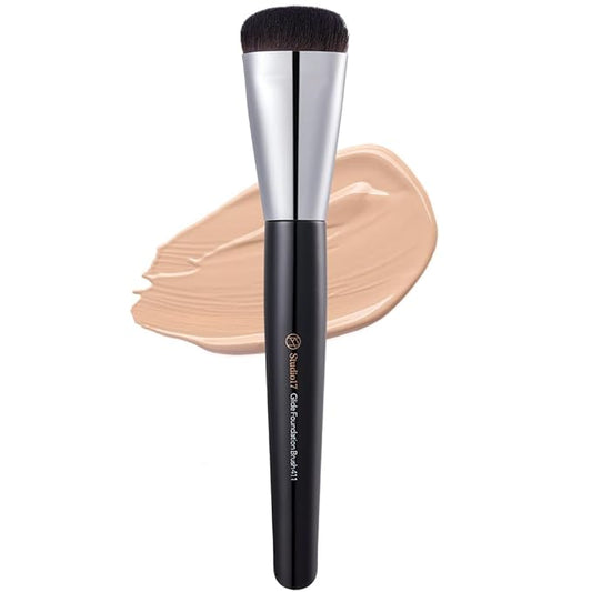 Glide Foundation Brush for Liquid Makeup | Liquid Flat Foundation Brush with Flat Top | Korean Makeup Brush with Super Micro Bristles | Studio Quality Makeup Tool