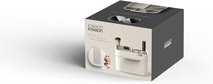 Joseph Joseph Make Me Up Compact Mirror & Cosmetic Organiser Set, Light Blue