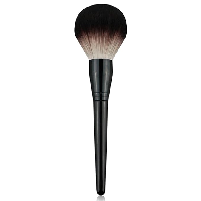 Large Size Luxurious Premium Kabuki Brush Mink Makeup Brushes Powder Brush Foundation Blush Brush Face Blender Mineral Blending Buffing Brush Multi-function Cosmetics Tools Full Coverage (Black)