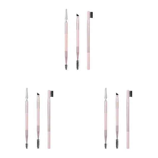 Real Techniques Brow Styling Set, For Lifting Brows, Fill & Style, Dual-ended Makeup Brushes, Full Kit for Eyebrows, Get Full, Laminated, or Natural Brows, Multiuse Tools, 3 Piece Set (Pack of 3)