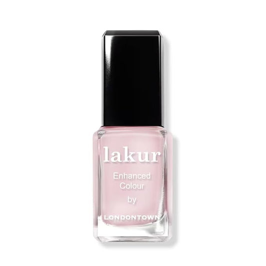 LONDONTOWN lakur Nail Polish - Chip-Resistant, Non-Toxic, Conditions & Hydrates Nails | Glossy Pastel Powder Pink, Macaroon at Noon, .40 fl oz