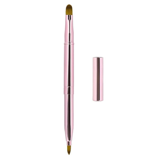 Exquisite Professional Lip Brush Applicators-Retractable Lipstick Brushes- Lipstick Gloss Makeup Brush Tool For Women and Girls (Bright Pink)